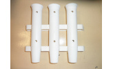 Rack fixe porte-cannes 3 tubes BLANC