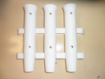 >Rack fixe porte-cannes 3 tubes BLANC